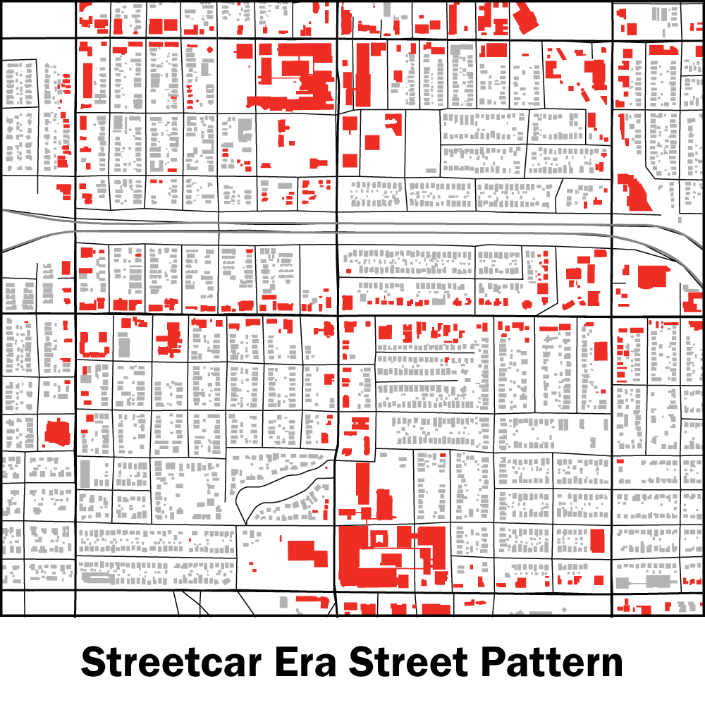 Streetcar Era Street Pattern
