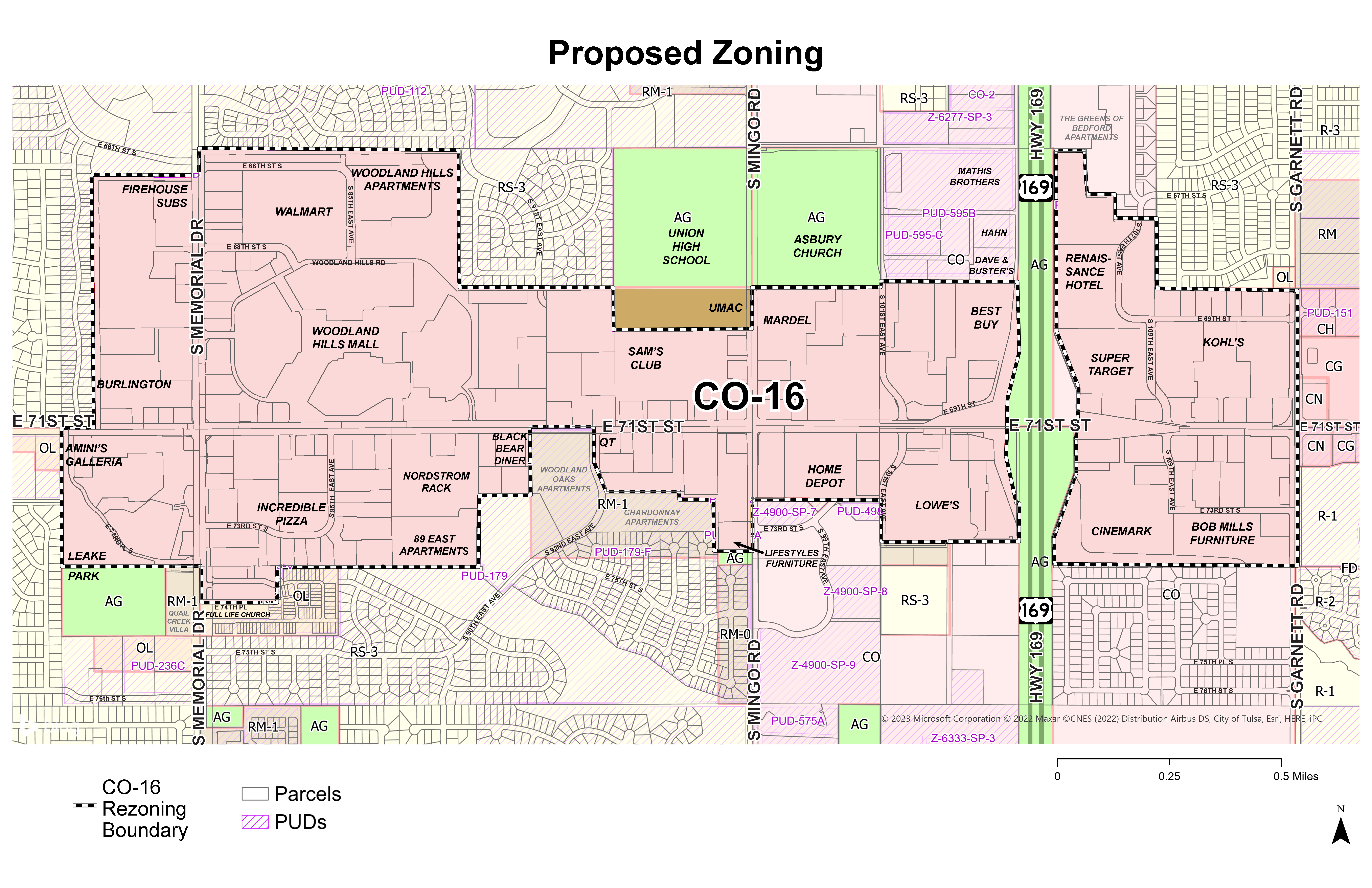 Proposed, Simplified Zoning along the 71st Street Corridor