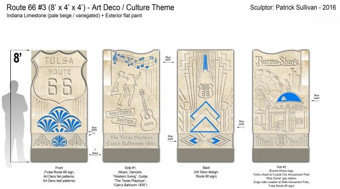 Conceptual drawings of statues proposed for Howard Park